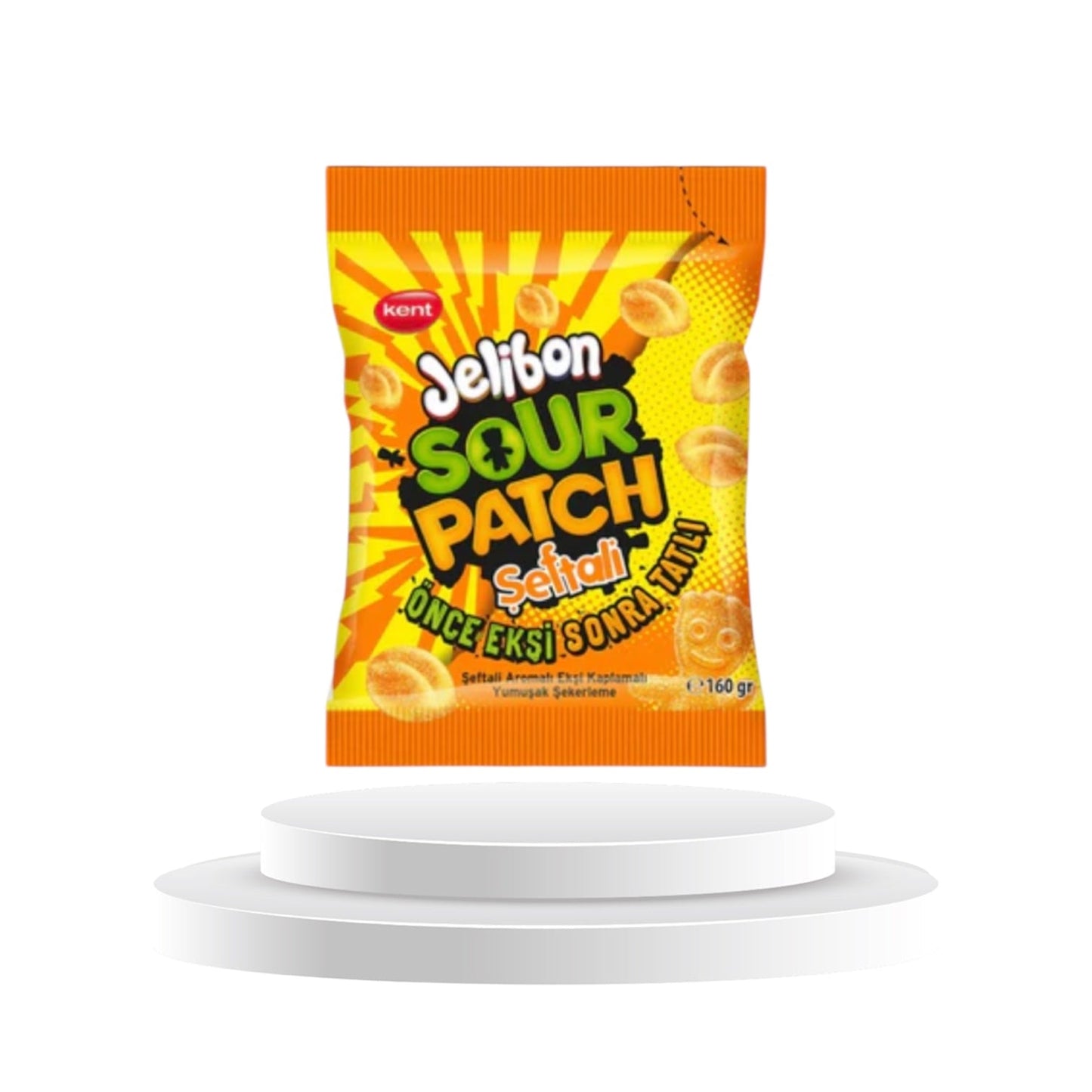 Jelibon Sour Patch  Peach (Şeftali 160g) 1 Kolli = 10 Stk