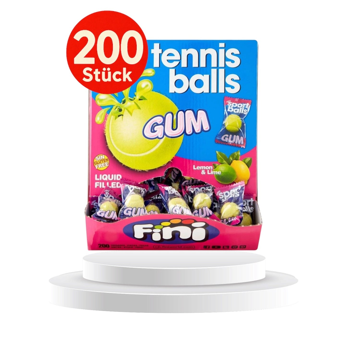 Fini Watermelon Sour Bubble Gum 200 Stück