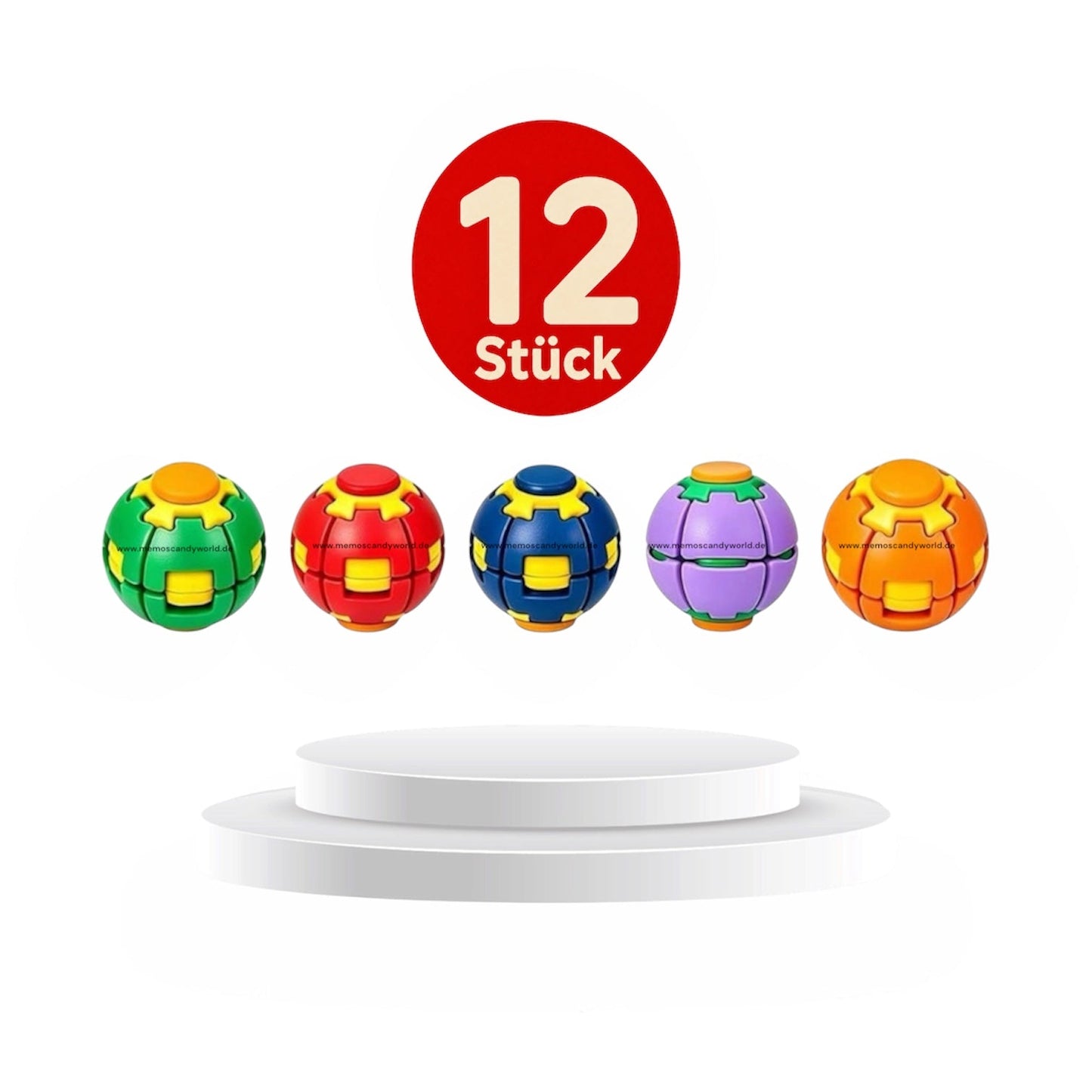 3D Fidget Stressball – Drücken, Drehen & Verformen