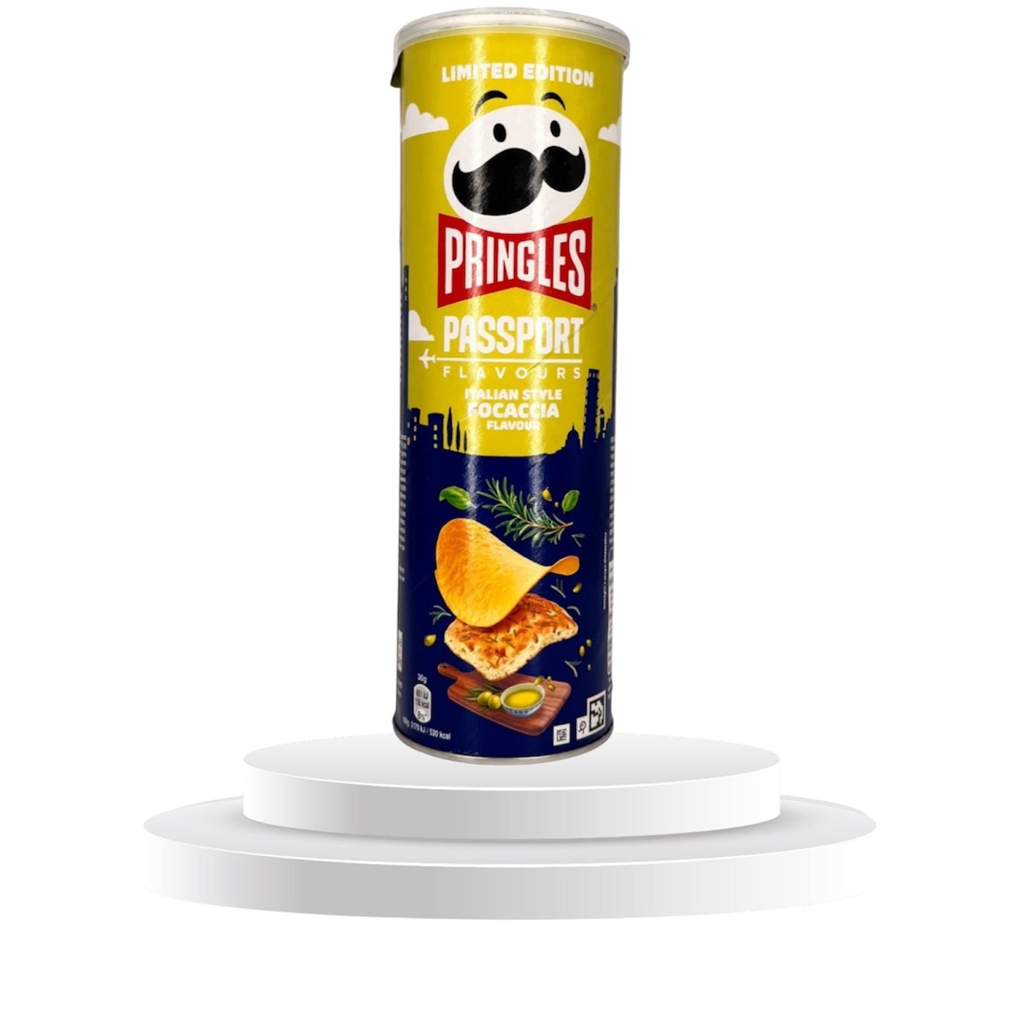 Pringles PASSPORT Italian Style Focaccia 165g 1 Kolli = 19 Stk MHD 26.10.2025