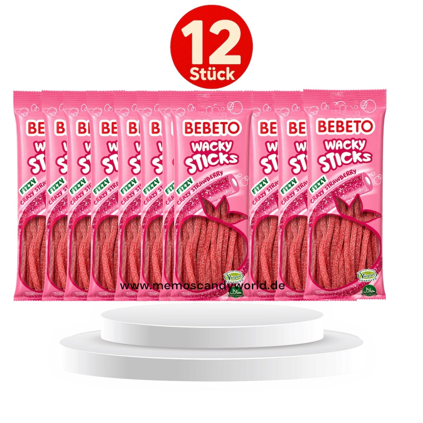 12 x Bebeto Wacky Sticks 180g