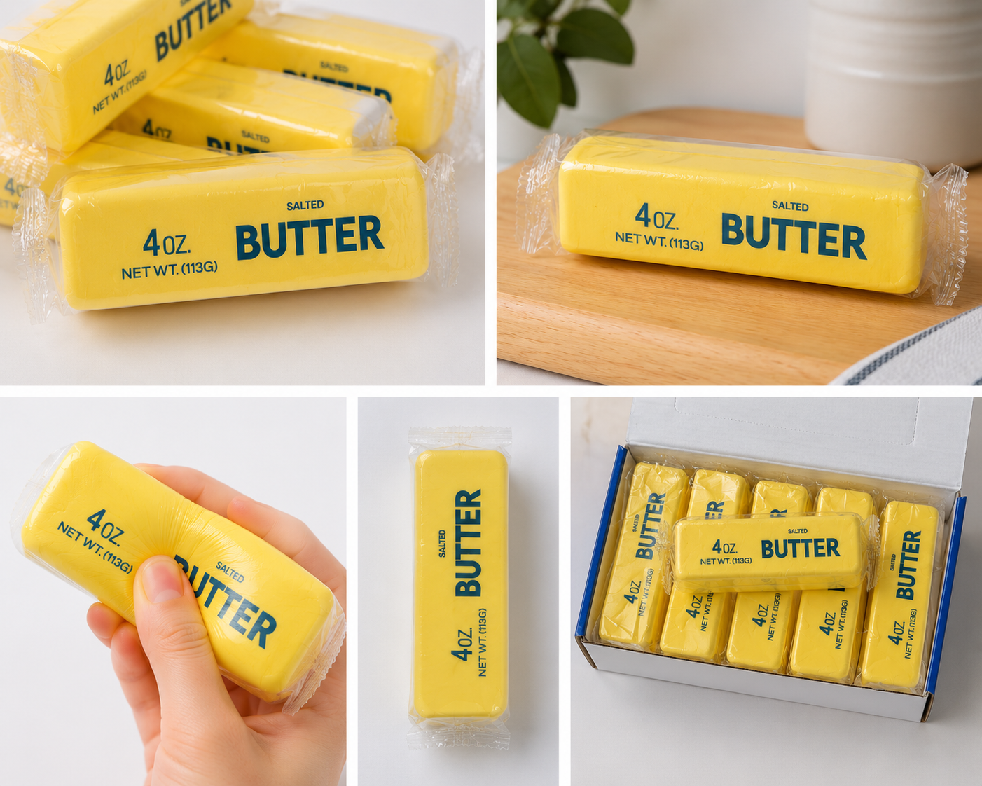 Butter Squishy 113g – Realistische Anti-Stress Butter Attrappe