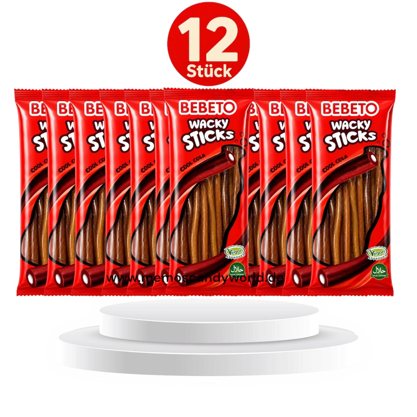 12 x Bebeto Wacky Sticks 180g