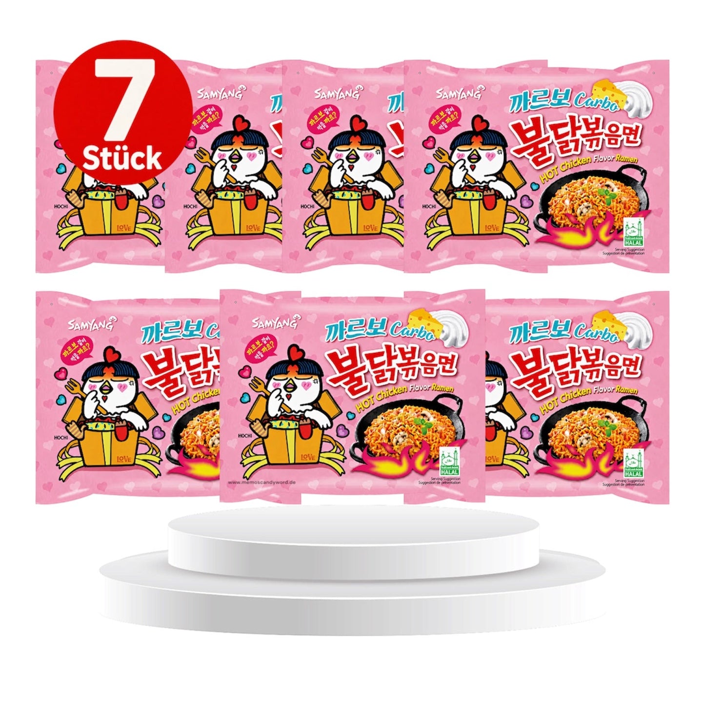 7er Samyang Buldak Cabonara und Cheese