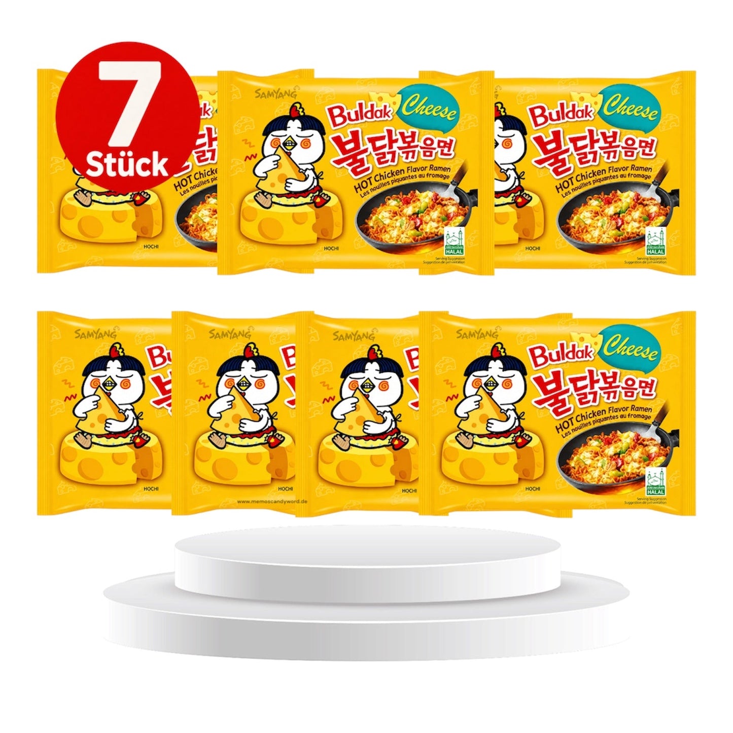 7er Samyang Buldak Cabonara und Cheese