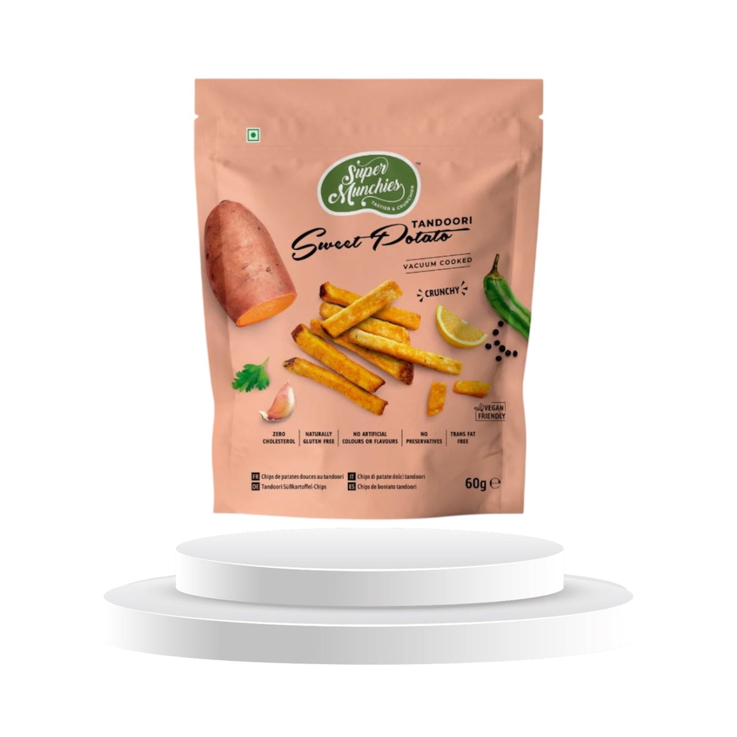 Super Munchies Tandoori Süßkartoffelchips 1 Kolli = 30 Stk