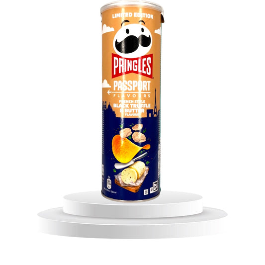 Pringles PASSPORT French Style Black Truffle & Butter 165g 1 Kolli = 19 Stk