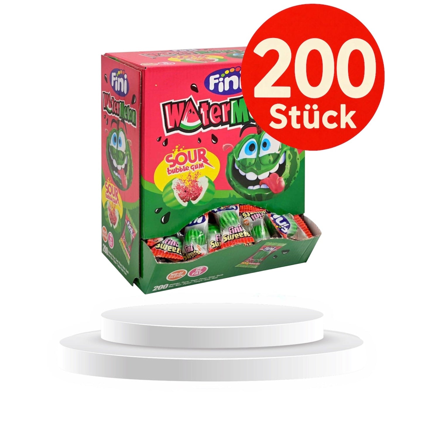 Fini Watermelon Sour Bubble Gum 200 Stück