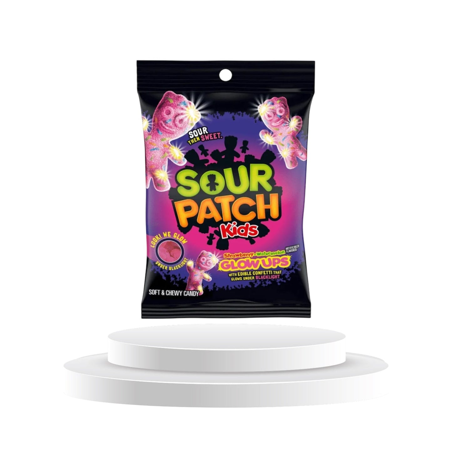 Sour Patch Kids Strawberry Watermelon Glow Up (110 g) 1 Kolli = 12 Stk