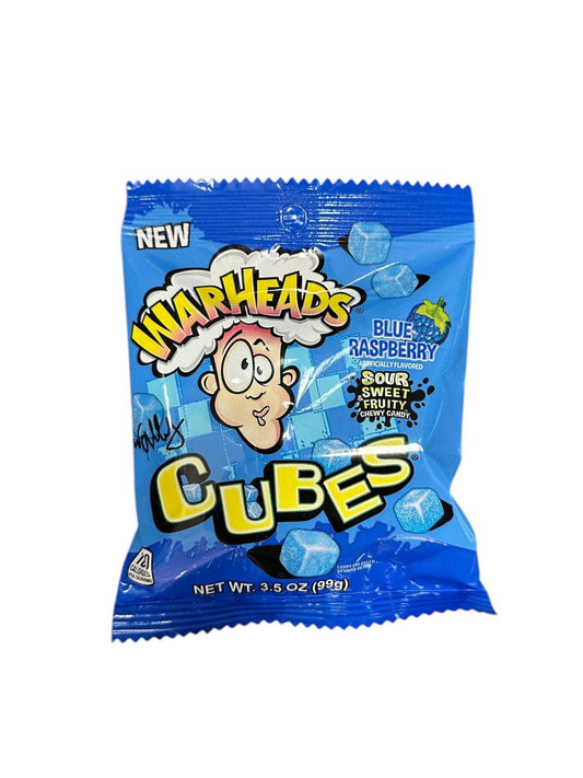 Warheads Cubes Blue Raspberry - Memo&#39;s Candy World GmbH